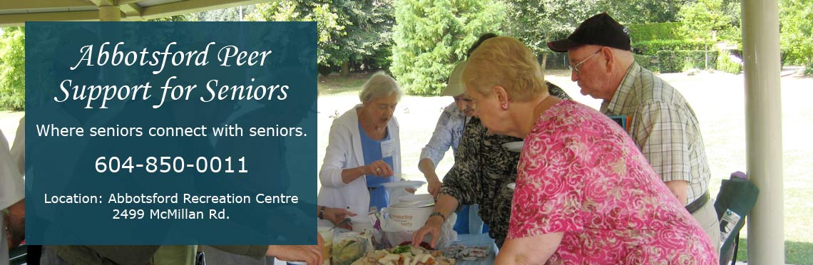 Abbotsford Peer Support for Seniors gathering in the park