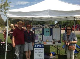 Abbotsford Peer Support for Seniors table with volunteers